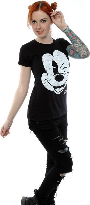 Immagine prodotto Disney Mickey Mouse Distressed Face Maglietta Donna (M)