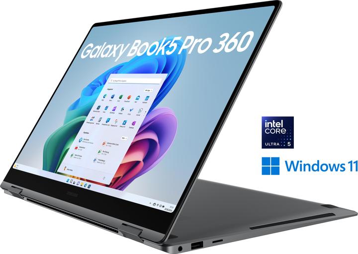 Actual product image Samsung Galaxy Book5 Pro 360 (16", Intel Core Ultra 5 226V, 16 GB, 512 GB, DE)