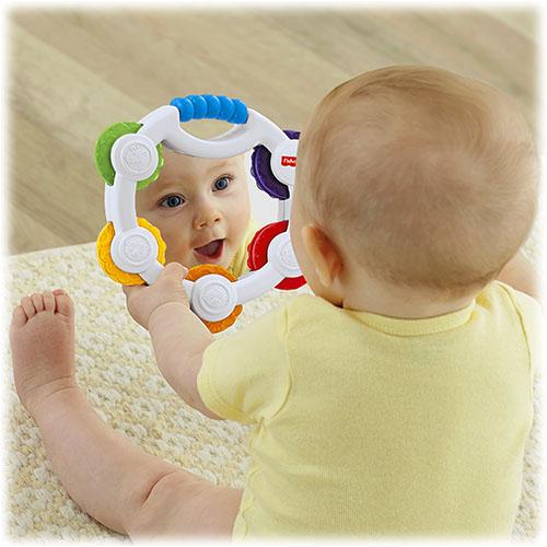 Actual product image Fisher-Price Shake 'n Beats Tambourine (French, Italian, English, Spanish, Finnish, Dutch, Greek, German)