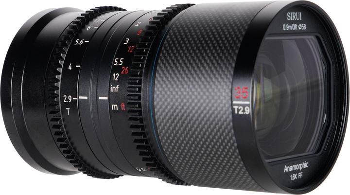 Image du produit Sirui Saturn 35mm T2.9 1.6x Objectif plein format en carbone anamorphique Sony E Mount E35N (Sony E, Plein format)
