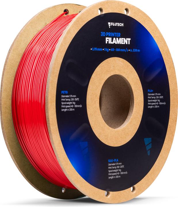 Immagine prodotto Fuj Tek PETG Filament for 3D Printer, 1.75 mm, Fire Truck Red (PETG, 1.75 mm, 1400 g, Rosso)