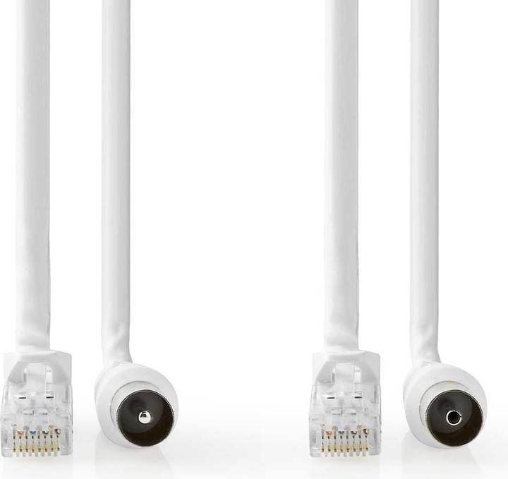 Produktbild Nedis Coax & Cat6 Kombikabel | IEC (Coax) Stecker / RJ45 Stecker | IEC (Coax) Buchse / RJ45 Stecker (Antennenkabel)