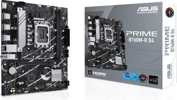 Actual product image ASUS MB PRO B760M-R D4 (LGA 1700, Intel B760, mATX)