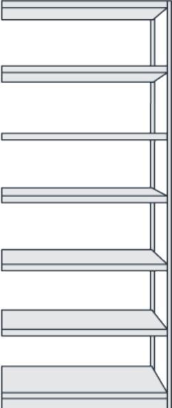 Immagine prodotto Kerkmann Scaffale Progress per carichi pesanti 50956011 grigio chiaro 75,0 x 60,0 x 225,0 cm