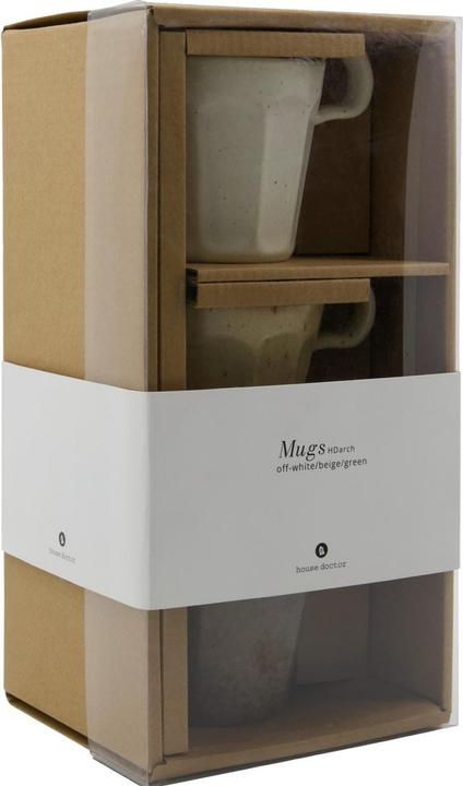 Produktbild House Doctor Tasse, HDArch, Off-white/Beige/Green (3 x)