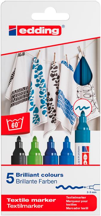 Image du produit Edding Peinture de marqueurs textiles (BU1208610003) (Trié, 2 mm, 5 x)