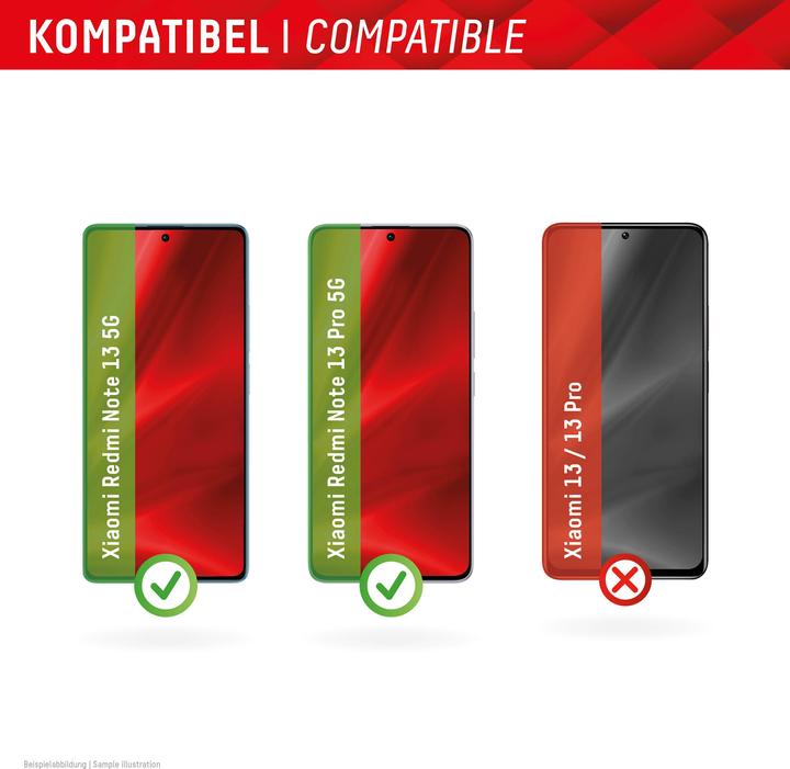 Immagine prodotto Displex Real Glass, 2D Panzerglas (1 Pezzo/i, Xiaomi Redmi Note 13 5G, Xiaomi Redmi Note 13 Pro 5G)