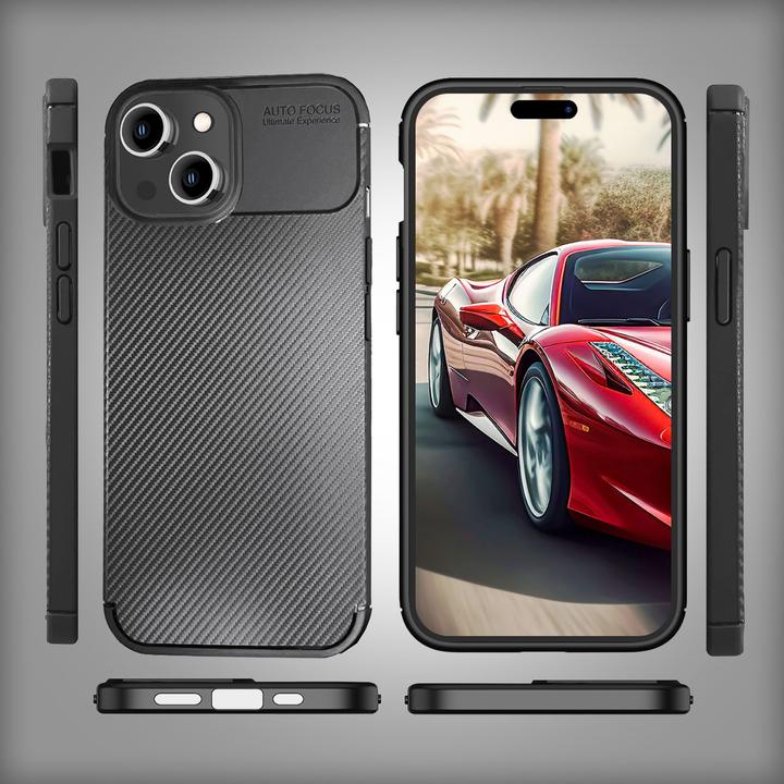 Produktbild Nalia Carbon Look Silikon Hülle (Apple iPhone 15)