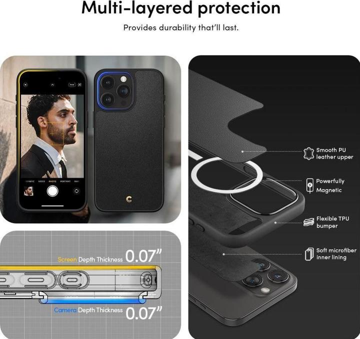 Produktbild Cyrill Kajuk MAG iPhone 15 Pro 6.1" Magsafe czarny/black ACS06769 (Apple iPhone 15 Pro)