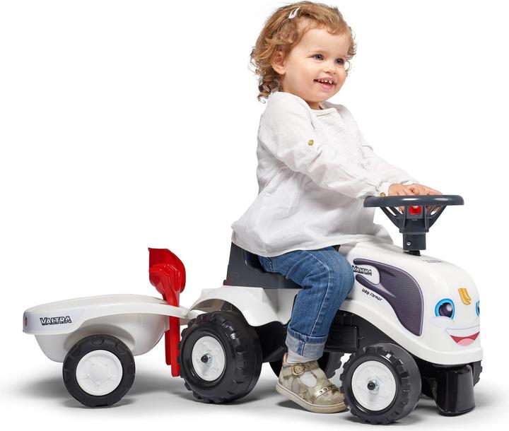 Actual product image Falk Baby Tractor Valtra Baltas su Trailer + accessories from 1 year