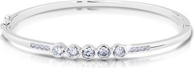 Modesi Women Ìs solid bracelet with cubic zirconia M01954