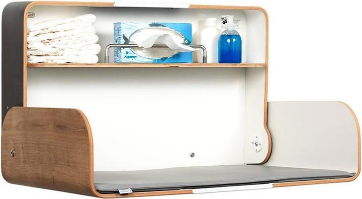 Produktbild Timkid Wickeltisch Holz/Edelstahl Quer Eiche