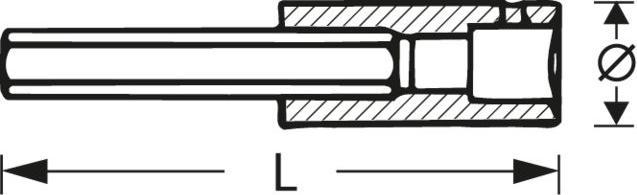 Produktbild Stahlwille Innensechskant-Steckschlüss 1/4DRx4mm (4 mm)
