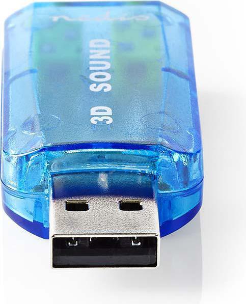 Immagine prodotto Nedis Scheda audio 5.1 USB 2.0 Connessione microfono: 1x 3,5 mm Connessione cuffie: 3,5 mm Maschio Nero (USB)