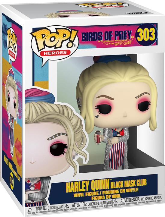 Actual product image Funko POP! - Birds of Prey: Harley Quinn (Black Mask Club)