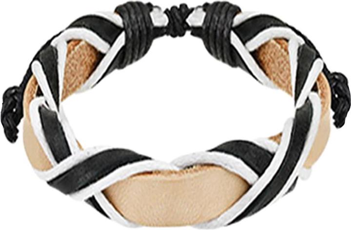 Produktbild Star Piercing Lederarmband braun geflochten (Leder, ohne Messing)