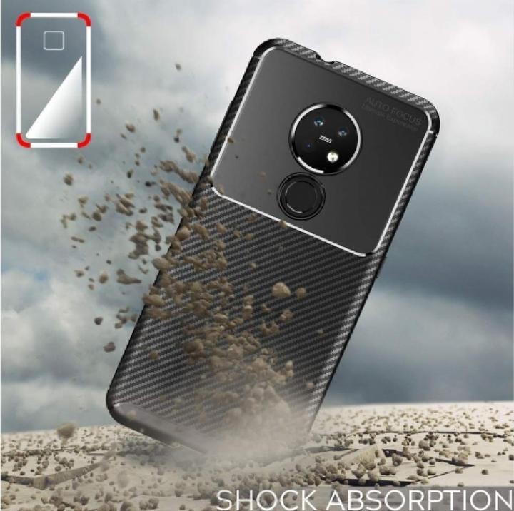 Produktbild Screenguard Nokia 7.2 Hülle Carbon Design TPU Case (Nokia 7.2)