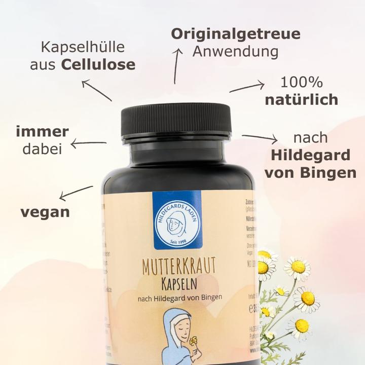 Immagine prodotto Hildegards Laden Capsule di Motherwort Capsule (90 Pezzo/i, Pillole, 61 g)