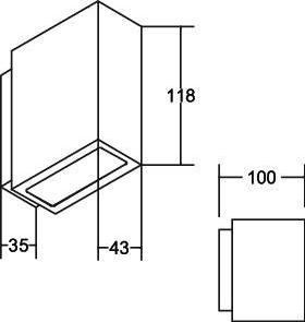 Actual product image Brumberg LED wall light (650 lm)