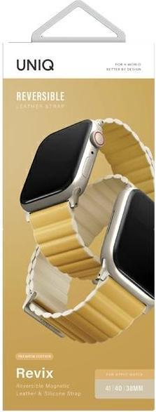 Produktbild Uniq pasek Revix Premium Apple Watch Series 1/2/3/4/5/6/7/8/SE/SE2/Ultra 42/44/45/49mm Edition Rever (ecological leather, Silicon, Plastic)