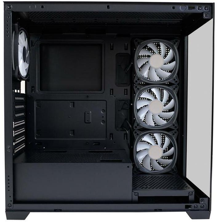 Actual product image LC-Power Housing MidiTower 715B black USB3.2/Audio,without power supply,SEAMLESS X (mATX, Mini-ITX, ATX)