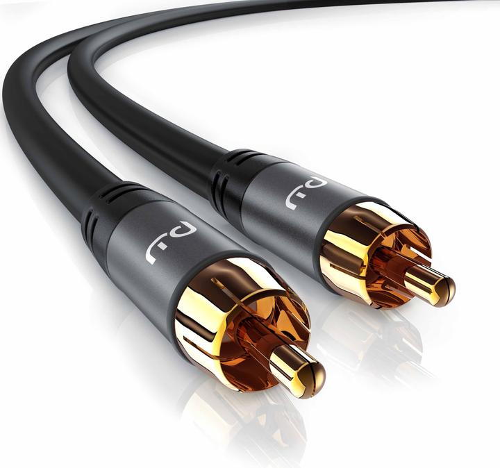 Produktbild Primewire RCA Subwooferkabel Koaxialkabel - Cinchkabel 1x Cinch RCA Stecker zu 1x Cinch RCA Stecker Audiokabel (10 m, Cinch)