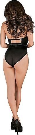Actual product image Magic Silk Deep Plunge Teddy Bear With Snap Crotch (S, M)