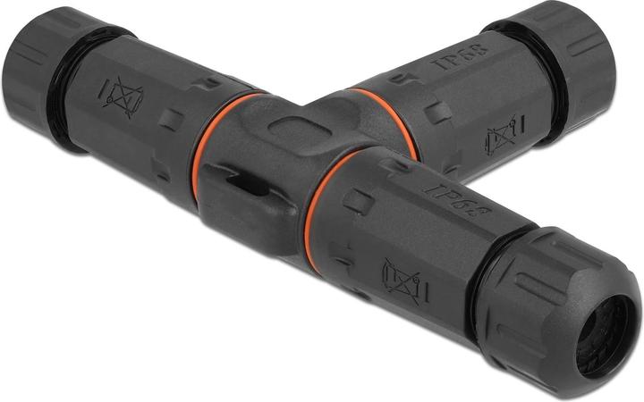 Immagine prodotto Delock Connettore cavo a T per uso esterno 4 pin, impermeabile IP68, avvitabile, diametro cavo 4,5