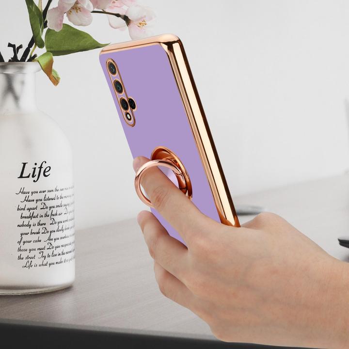 Produktbild Cadorabo Hülle für Honor 20 / 20S / Huawei NOVA 5T im TPU mit Kameraschutz und Ring LM089 Style (TCL 20S, LG K20, Huawei Nova 5T)