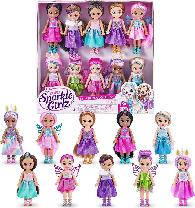 Actual product image Zuru Sparkle Girlz - Fantasy Little Friend Collection Set Of 10
