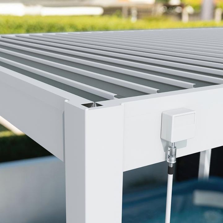Image du produit Ventaris Pergola Classic avec toit à lamelles Blanc (300 cm, 300 cm)