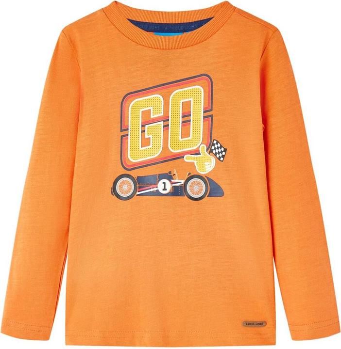 Image du produit VidaXL T-shirt manches longues enfant orange foncé 104,Matière : 100 (104)