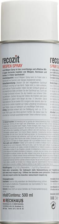Immagine prodotto Recozit Wespen Spray (500 ml)