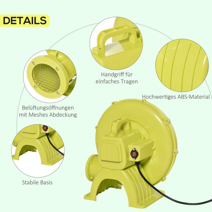 Actual product image Outsunny Gebläsepumpe ABS Gelb+Grün