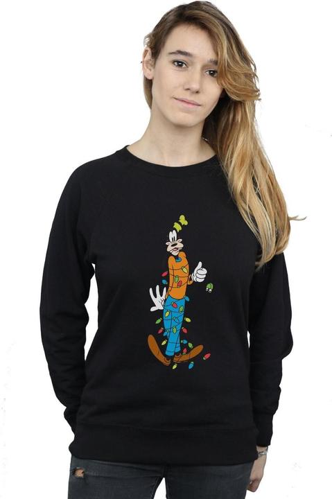 Actual product image Disney Womens/Ladies Goofy Christmas Lights Sweatshirt (L)