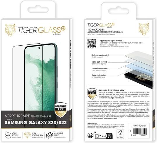 Image du produit Tiger Film de verre recyclé (1 pièce(s), Samsung Galaxy S22+, Samsung Galaxy S23)