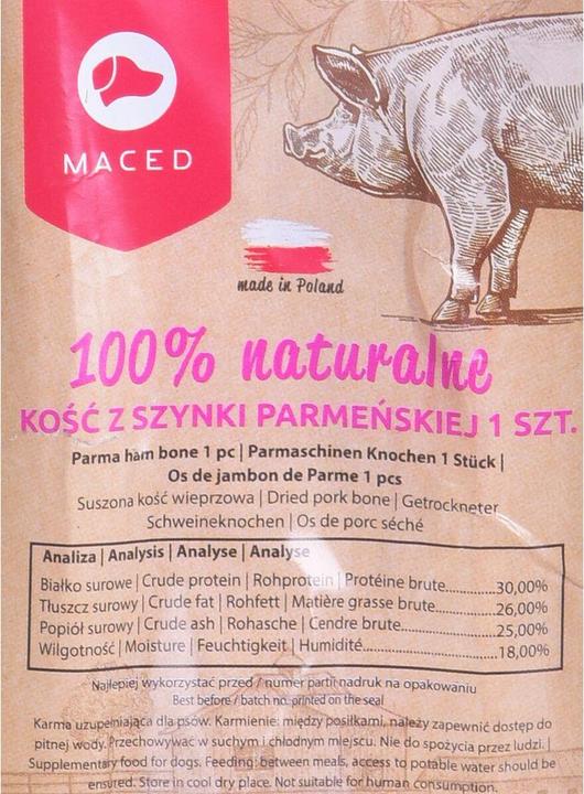 Image du produit Maced Os au jambon de Parme - Articles à mâcher pour chiens - 330g (Adulte, 1 pcs, 330 g)