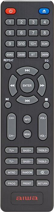 Actual product image Aiwa MSBTU-700 mikrojärjestelmä, hopea (Bluetooth, CD player, 1x 25 W)