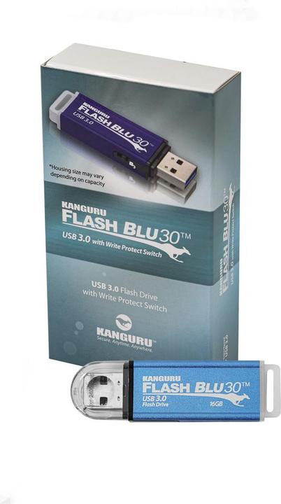 Immagine prodotto Kanguru FlashBlu30 USB 3.0 con interruttore di protezione dalla scrittura (32 GB, USB 3.0)