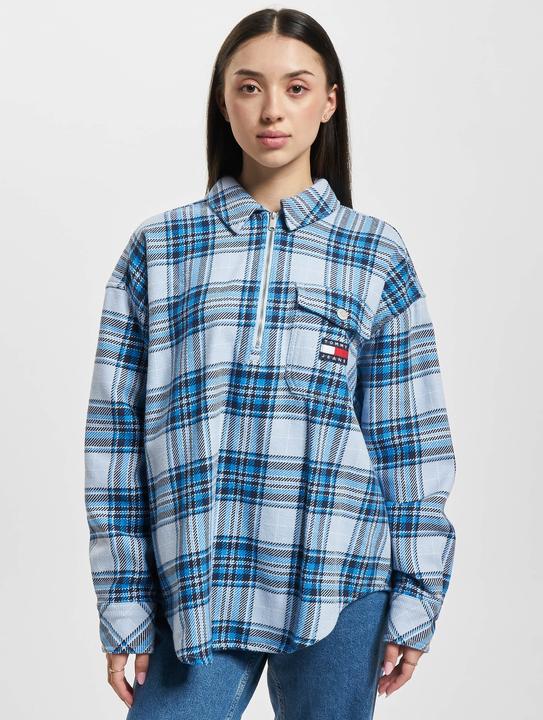 Produktbild Tommy Hilfiger Tommy Jeans Check Half Zip Overshirt - 86535 (XS)