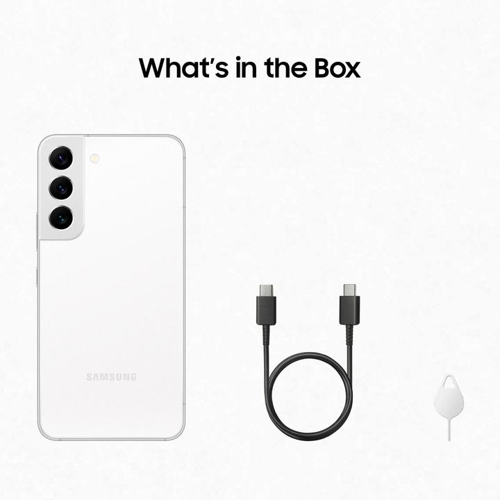 Image du produit Samsung Galaxy S22 UE (128 Go, Phantom White, 6.10", Double SIM, 50 Mpx, 5G)