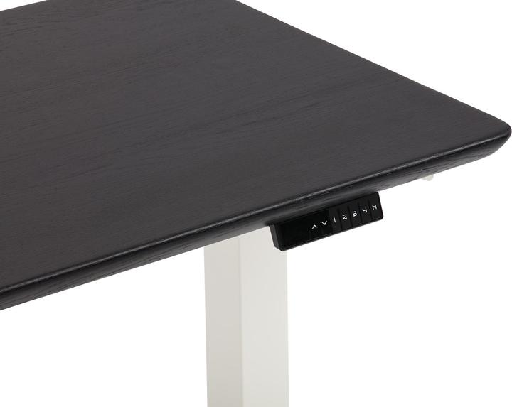 Actual product image Oakywood Standing Desk wooden table with height adjustment - solid wood - Black / 140x70 / White -