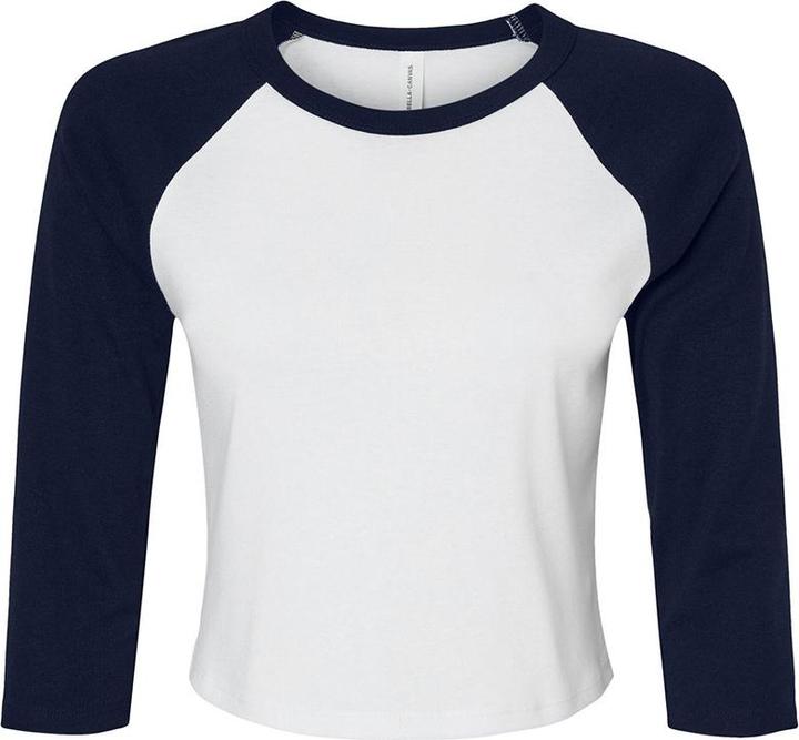 Bella Canvas kurzes TShirt Raglanärmel 34 Ärmel