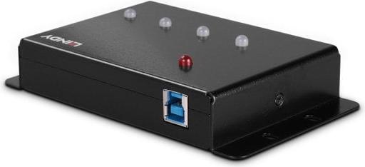 Image du produit Lindy 4 ports USB 3.0 Metal Hub 4 ports USB 3.0 supplémentaires (USB-B, 4 Ports)