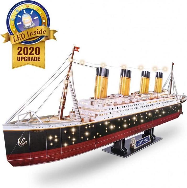 Productafbeelding Cubicfun 3d puzzel Titanic LED (266 onderdelen)