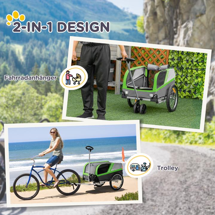 Produktbild PawHut Hundeanhänger 2 in 1 Trolley