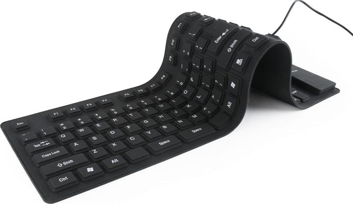 Produktbild Gembird FLEXIBLE USB ENG/Juodas KB-109F-B (DE, Kabelgebunden)