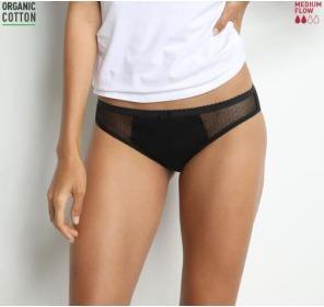 Produktbild DIM Slip Lace Medium schwarz mit Meshdetail (M)