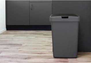 Image du produit Sunware Seau à couvercle rabattable Delta 50L métal/noir (50 l)