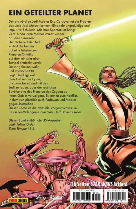 Actual product image Panini Star Wars Comics: Jedi: Fallen Order - Der dunkle Tempel (German, Paolo Villanelli, Thomas Schröder, Matthew Rosenberg, 2020)